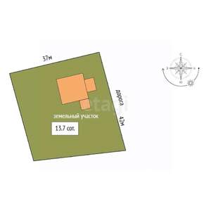 Дом 176м&sup2;, 3-этажный, участок 14 сот.  