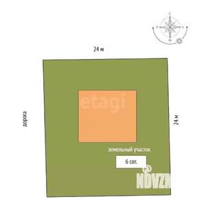 Дом 180м&sup2;, 2-этажный, участок 6 сот.  