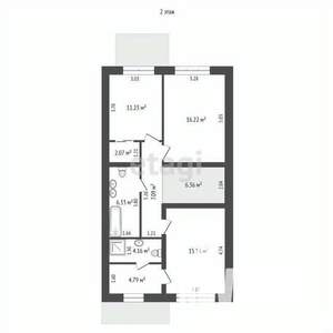 Таунхаус 160м&sup2;, 2-этажный, участок 2 сот.  