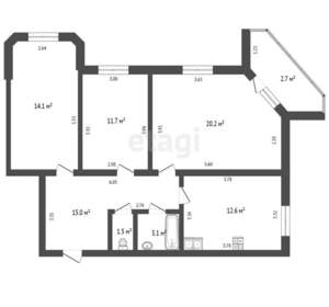 3-к квартира, вторичка, 78м2, 2/5 этаж