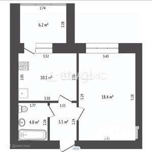 1-к квартира, вторичка, 36м2, 2/9 этаж