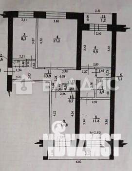 4-к квартира, вторичка, 77м2, 4/9 этаж