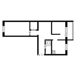 2-к квартира, вторичка, 51м2, 4/5 этаж