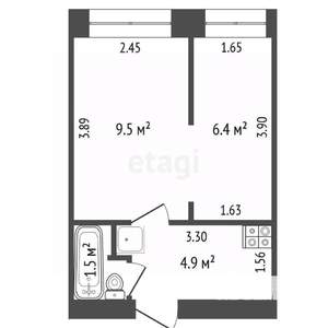 2-к квартира, вторичка, 22м2, 2/5 этаж