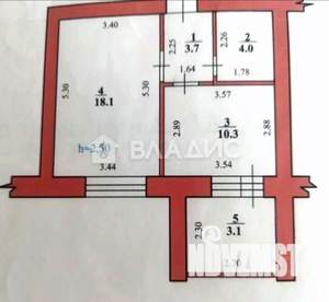 1-к квартира, вторичка, 36м2, 4/9 этаж