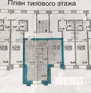 2-к квартира, вторичка, 64м2, 4/5 этаж