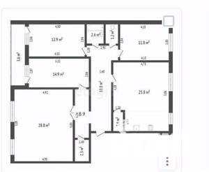 4-к квартира, вторичка, 121м2, 8/9 этаж
