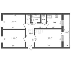 3-к квартира, вторичка, 61м2, 2/5 этаж
