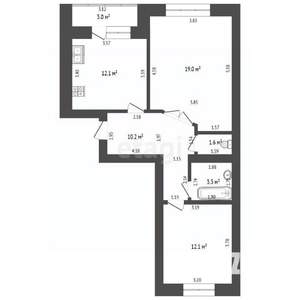 2-к квартира, вторичка, 58м2, 5/9 этаж