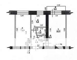 2-к квартира, вторичка, 43м2, 5/5 этаж
