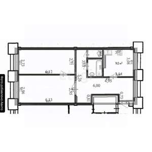 2-к квартира, вторичка, 65м2, 2/5 этаж
