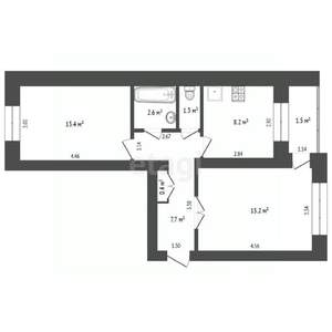 2-к квартира, вторичка, 48м2, 4/5 этаж