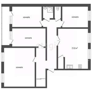 4-к квартира, вторичка, 85м2, 6/9 этаж