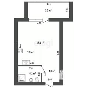 Студия квартира, вторичка, 31м2, 4/9 этаж