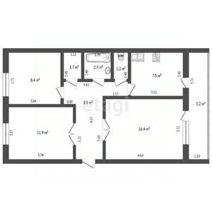 3-к квартира, вторичка, 58м2, 5/5 этаж