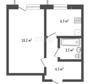 1-к квартира, вторичка, 33м2, 1/5 этаж