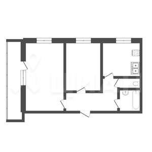 2-к квартира, вторичка, 51м2, 3/3 этаж