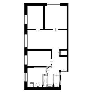 4-к квартира, вторичка, 62м2, 1/5 этаж