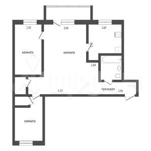 3-к квартира, вторичка, 59м2, 4/5 этаж