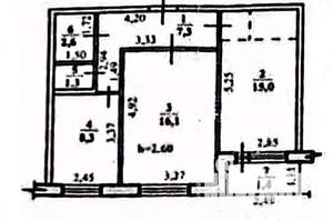 2-к квартира, вторичка, 51м2, 1/9 этаж