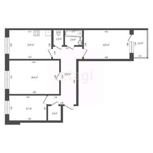 3-к квартира, вторичка, 66м2, 7/9 этаж