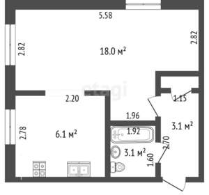 2-к квартира, вторичка, 23м2, 5/5 этаж