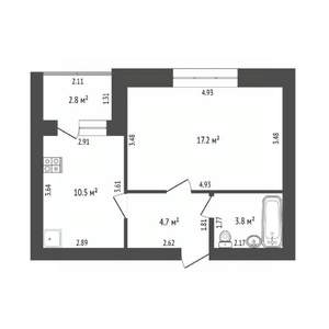 1-к квартира, вторичка, 38м2, 5/10 этаж
