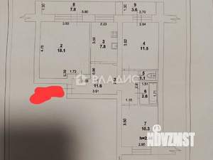 3-к квартира, вторичка, 63м2, 4/9 этаж