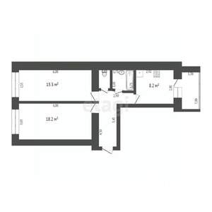 2-к квартира, вторичка, 50м2, 3/9 этаж