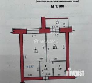 1-к квартира, вторичка, 40м2, 5/9 этаж