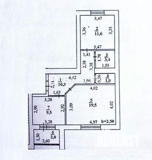 2-к квартира, вторичка, 58м2, 7/10 этаж