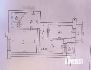 2-к квартира, вторичка, 63м2, 2/5 этаж