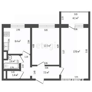 2-к квартира, вторичка, 49м2, 9/9 этаж