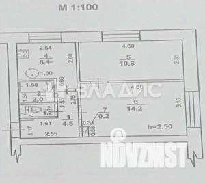 2-к квартира, вторичка, 39м2, 1/5 этаж