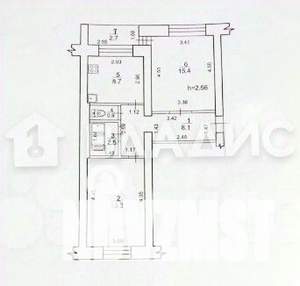 2-к квартира, вторичка, 49м2, 5/5 этаж