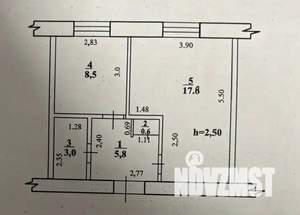1-к квартира, вторичка, 36м2, 3/5 этаж