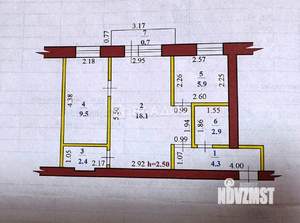 2-к квартира, вторичка, 44м2, 5/5 этаж