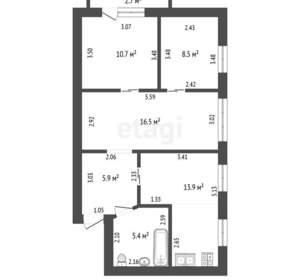 3-к квартира, вторичка, 61м2, 2/5 этаж