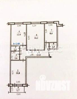 3-к квартира, вторичка, 68м2, 7/9 этаж