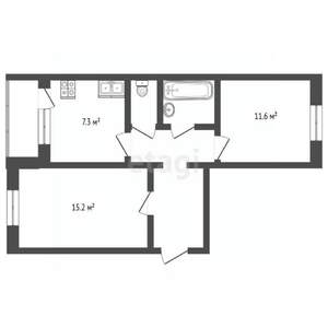 2-к квартира, вторичка, 49м2, 3/5 этаж