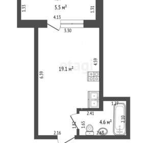 Студия квартира, вторичка, 24м2, 9/9 этаж