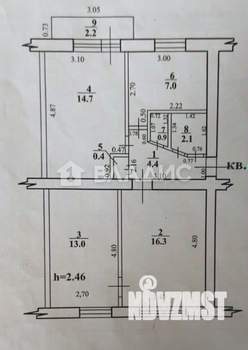 3-к квартира, вторичка, 59м2, 4/5 этаж
